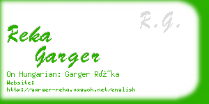 reka garger business card